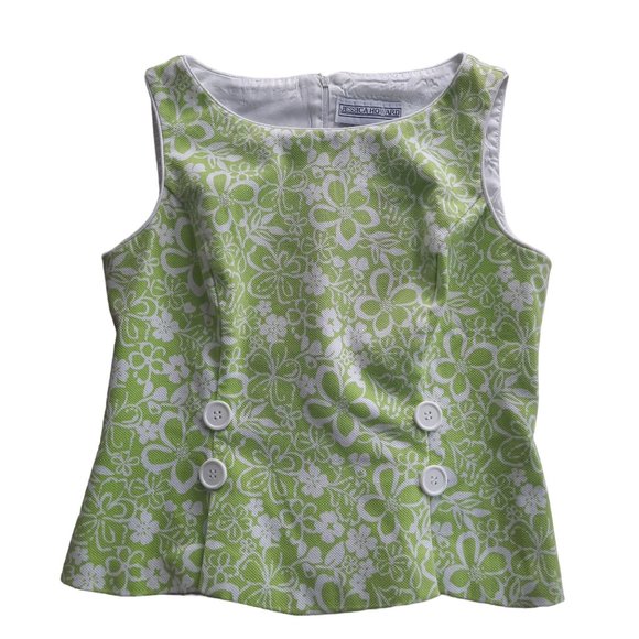 Vintage Jessica Howard Retro Style Sleeveless Crew Neck Blouse - Picture 2 of 13